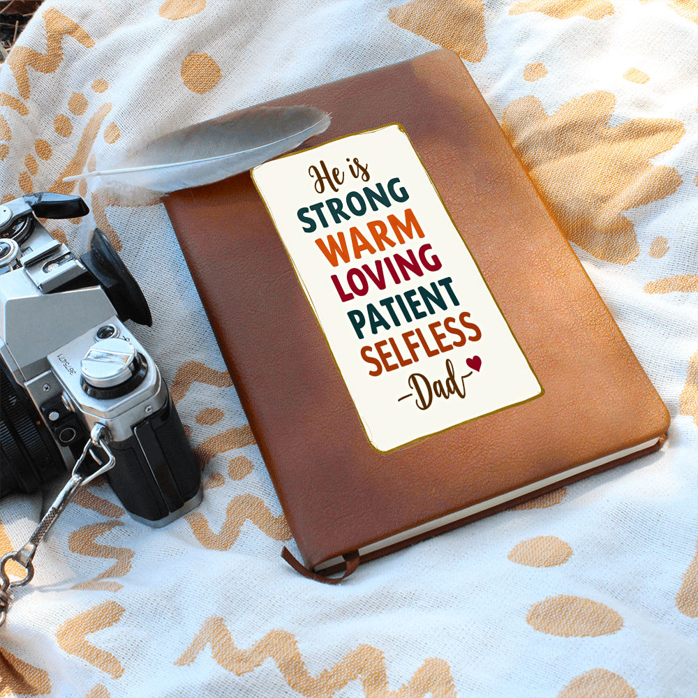 Graphic Vegan Leather Journal - Unique Printed Notebook for Goal Setting & Reflection