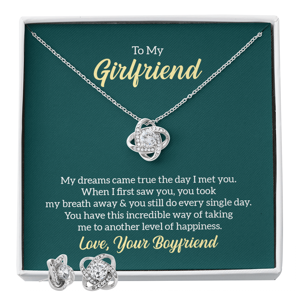 Love Knot Necklace & Earrings Set