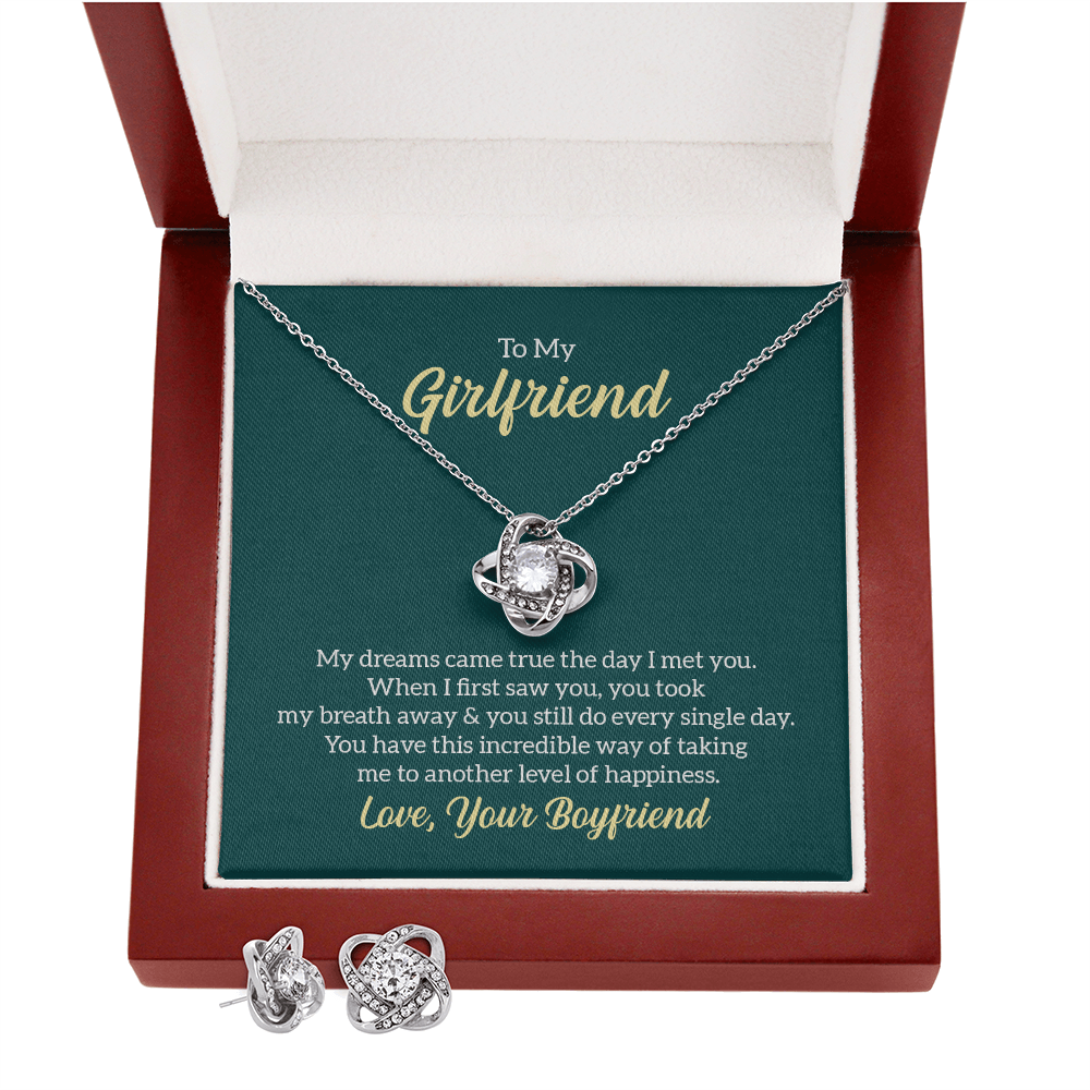 Love Knot Necklace & Earrings Set