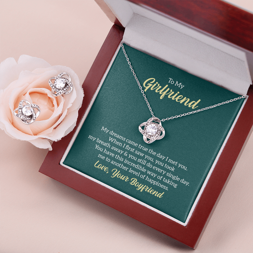 Love Knot Necklace & Earrings Set
