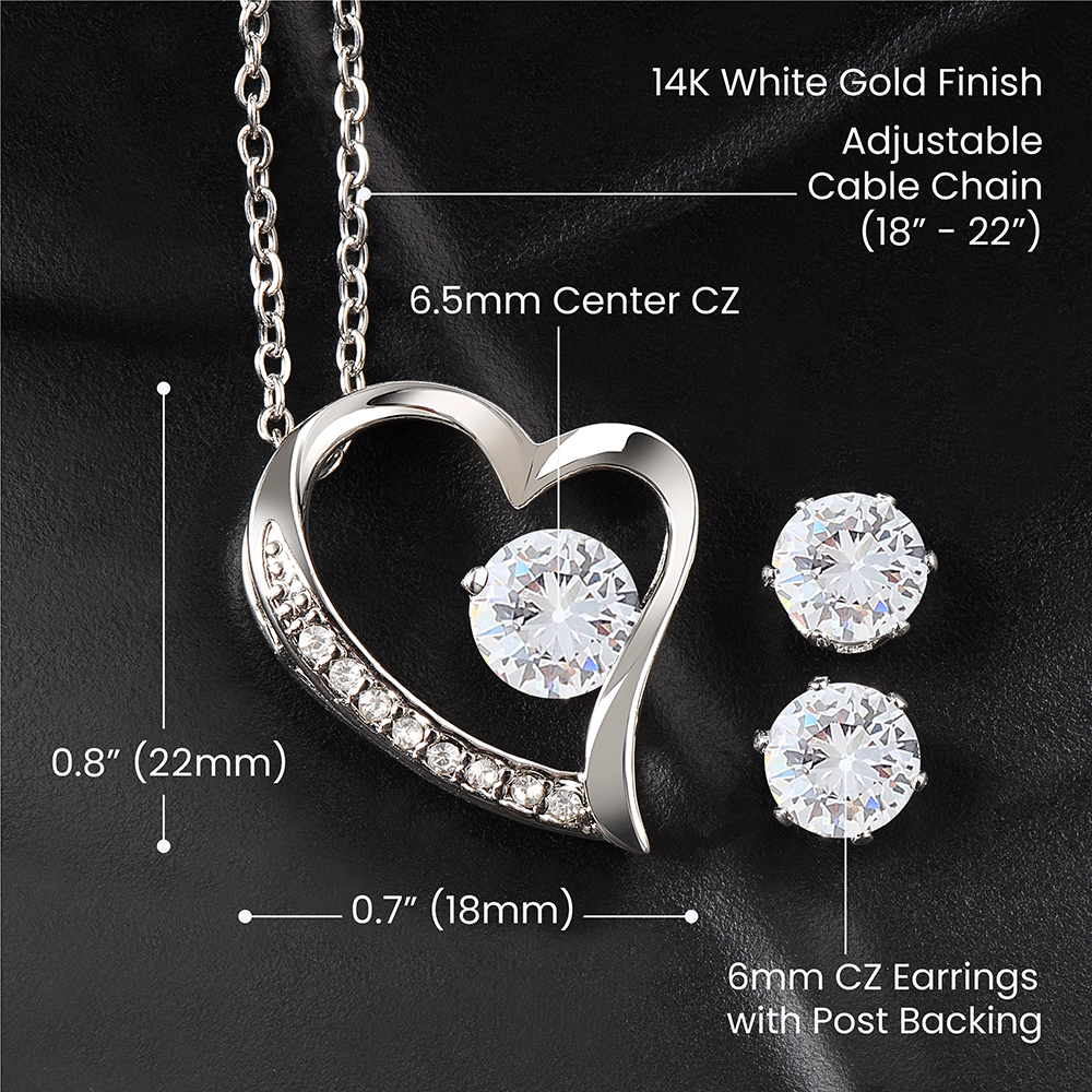 To My Wife - Forever Love Necklace & Earring Set