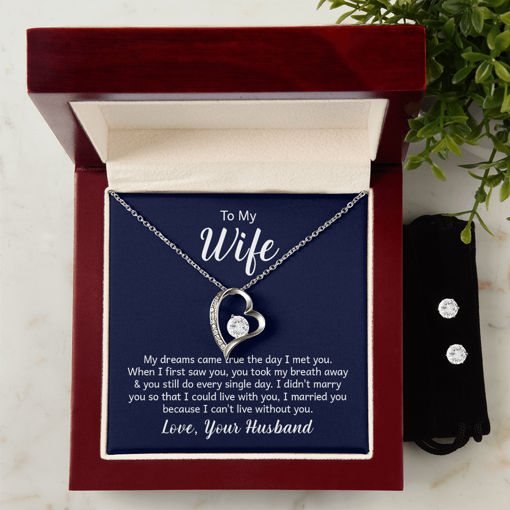 To My Wife - Forever Love Necklace & Earring Set