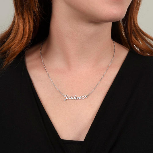 Custom Name Necklace with Heart Symbol