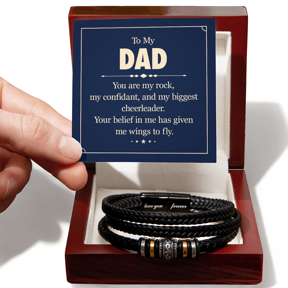 Men's "Love You Forever" Bracelet - To My DAD You are my rock, my confidant, and my biggest cheerleader.