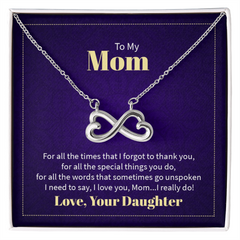 Endless Love Necklace To My Mom - I Love You, Your Daughter
