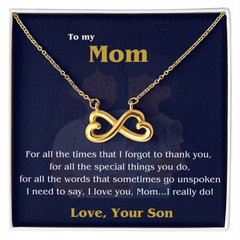 Endless Love Necklace - To Mom, Love, your Son 💙✨