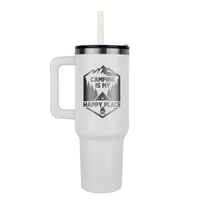 Coffee Is My Happy Place Tumbler – Premium Insulated Stainless Steel Camping Tumbler