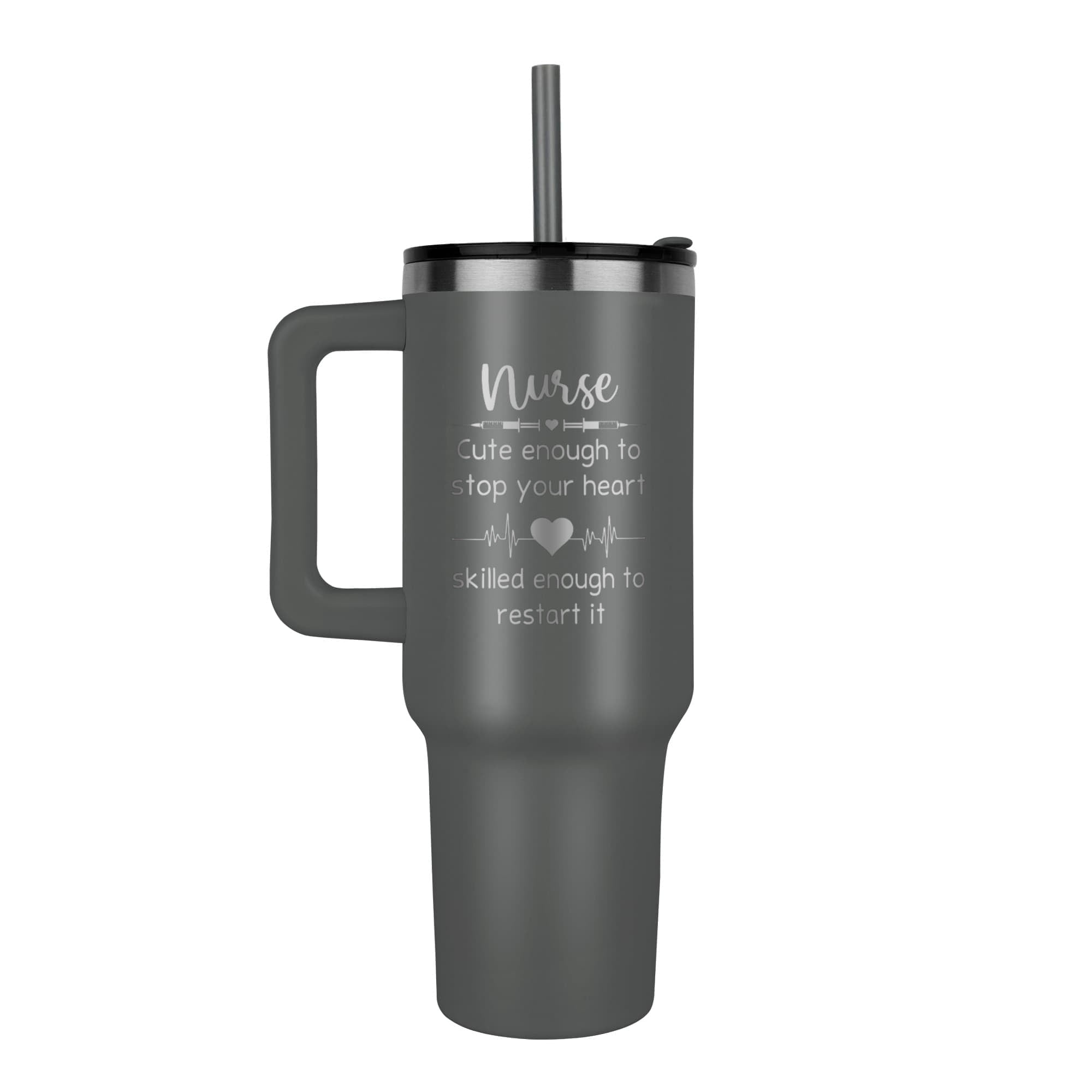Cute Nurse Heart 40oz Tumbler – Insulated Stainless Steel Drinkware
