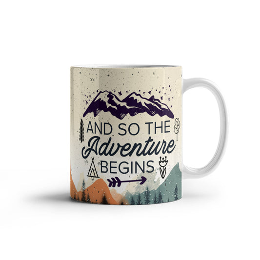 And So the Adventure Begins Ceramic Mug – Embrace New Beginnings - GLiMOT