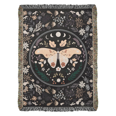 Butterfly Design Heirloom Woven Blanket