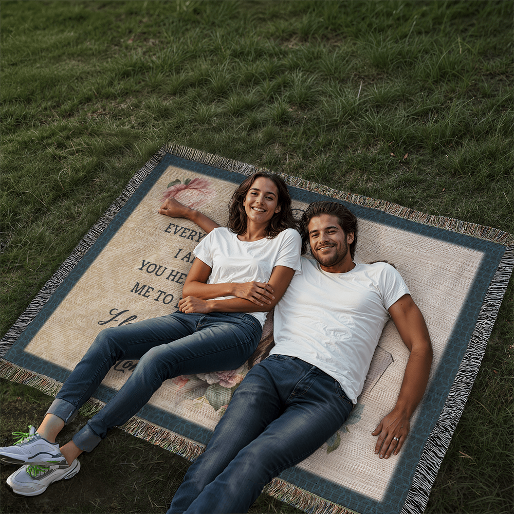 "Mom, Everything I Am" Personalized Heirloom Woven Blanket - GLiMOT
