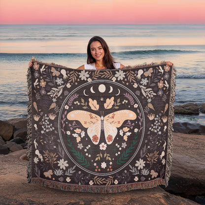 Butterfly design woven blanket gifted for anniversary celebration - GLiMOT