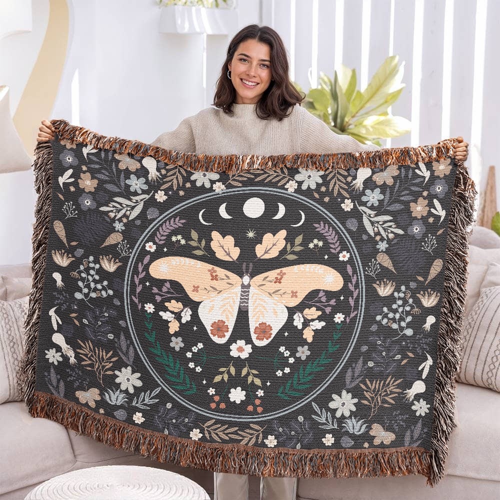 Sentimental butterfly blanket gift presented in luxury packaging - GLiMOT