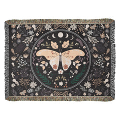 Butterfly woven blanket gift with heirloom photo design- GLiMOT