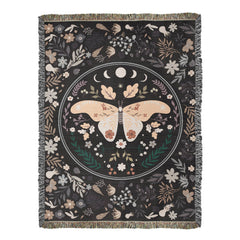 100% cotton butterfly blanket with multicolor fringe - GLiMOT