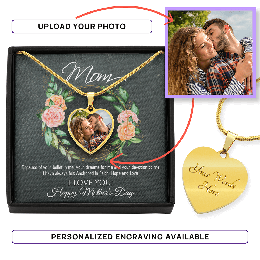 Personalized Photo Necklace with Engraving