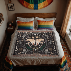 Handcrafted Butterfly Blanket with Fringe Detailing- GLiMOT