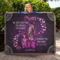 Heirloom blanket with pre-designed artwork and message - GLiMOT
