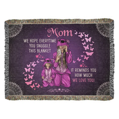 Heirloom Woven Blanket with heartfelt message- Reminds mom how much she is loved by her children - GLiMOT