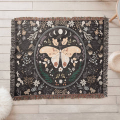 Butterfly cotton blanket folded in gift box with message card- GLiMOT