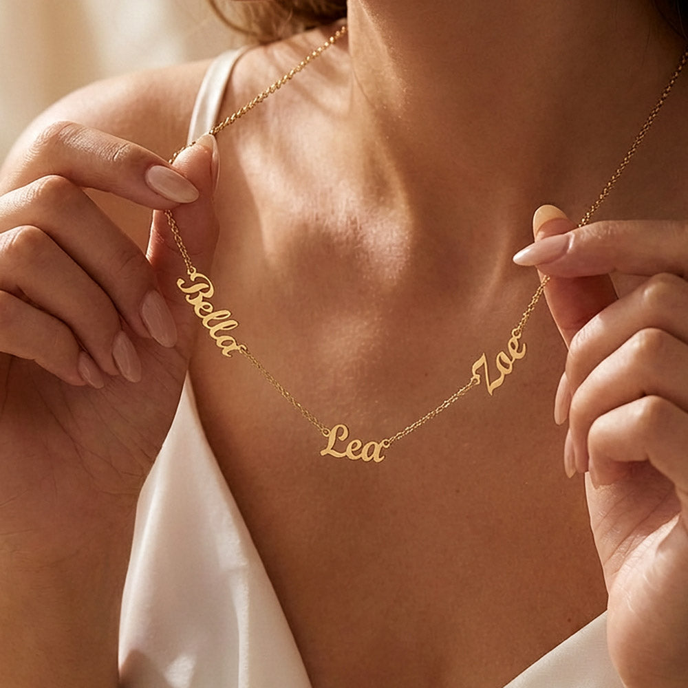 Custom Multi Name Necklace