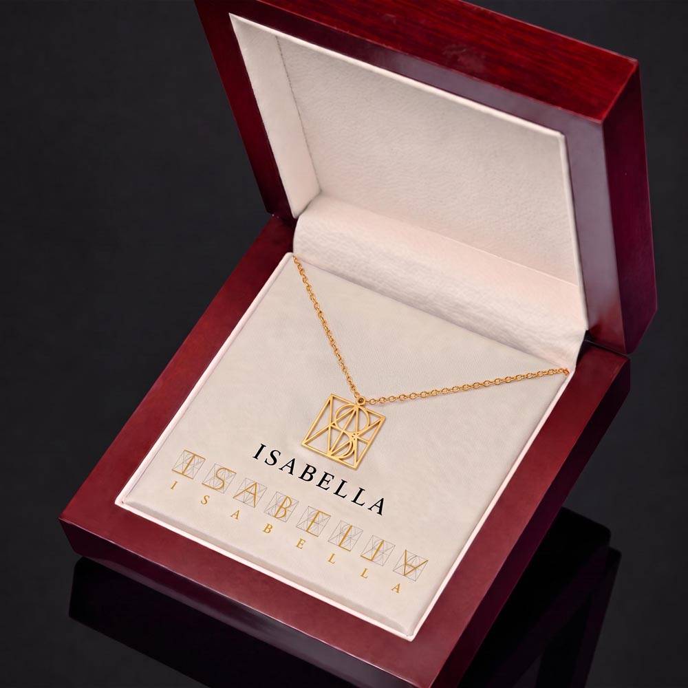 Custom Monogram Necklace for her