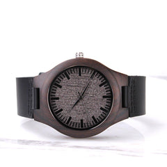 Engraved "King of My Heart" Wooden Watch - Personalized Sandalwood Gift for Dad & Him