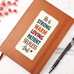 Graphic Vegan Leather Journal - Unique Printed Notebook for Goal Setting & Reflection