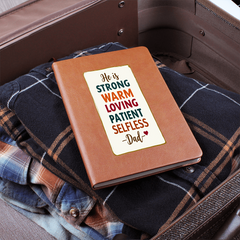Graphic Vegan Leather Journal - Unique Printed Notebook for Goal Setting & Reflection
