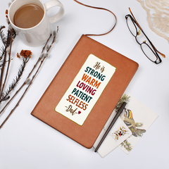 Graphic Vegan Leather Journal - Unique Printed Notebook for Goal Setting & Reflection