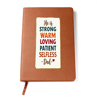 Graphic Vegan Leather Journal - Unique Printed Notebook for Goal Setting & Reflection