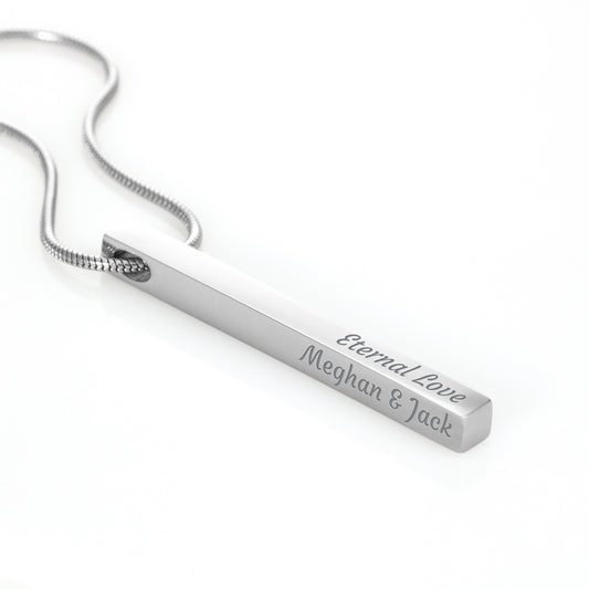 Custom Engraved 4-Sided Stick Necklace
