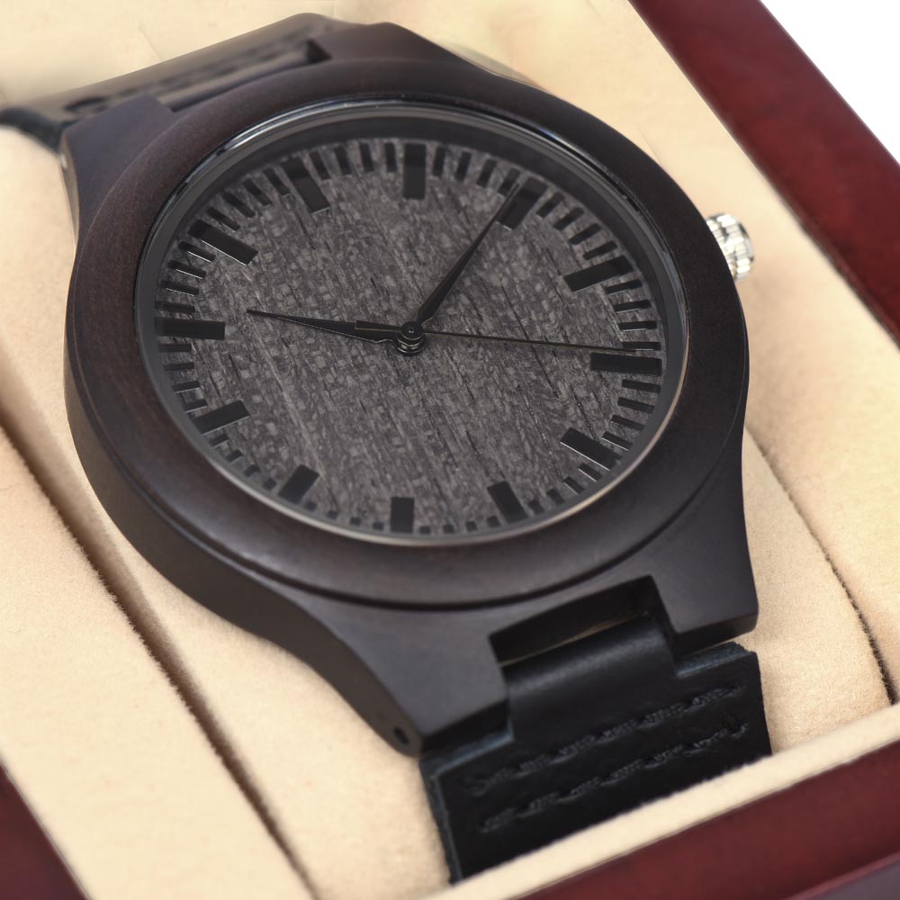 "Gift for Dad. In your arms, I found Comfort." - Wooden Watch - GLiMOT