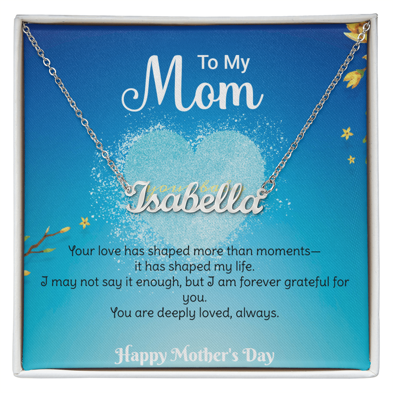 Personalized Name Necklace - Forever Grateful Name Necklace, Meaningful Mother's Day Gift for Mom
