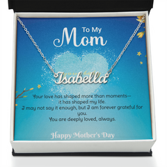 Personalized Name Necklace - Forever Grateful Name Necklace, Meaningful Mother's Day Gift for Mom