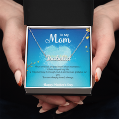 Personalized Name Necklace - Forever Grateful Name Necklace, Meaningful Mother's Day Gift for Mom