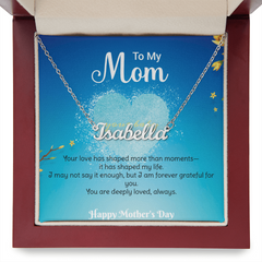 Personalized Name Necklace - Forever Grateful Name Necklace, Meaningful Mother's Day Gift for Mom