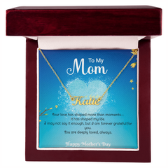 Personalized Name Necklace - Forever Grateful Name Necklace, Meaningful Mother's Day Gift for Mom