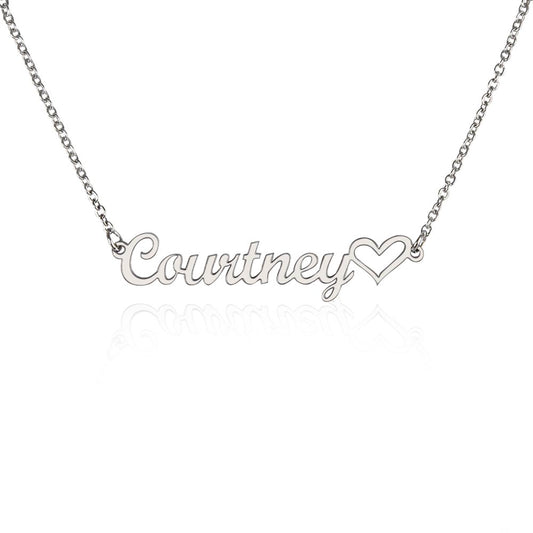 Custom Name Necklace with Heart Symbol