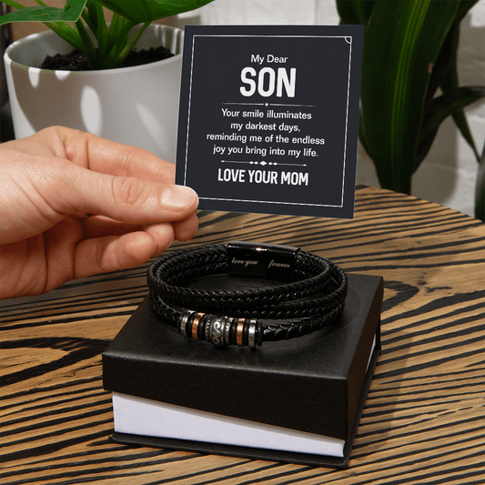 To My dear Son - "Your Smile illuminates my darkest days" Bracelet - GLiMOT
