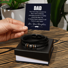 Dad, Your Love Wraps Around Me - Men's "Love You Forever" Bracelet