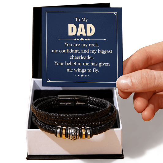 Men's "Love You Forever" Bracelet - To My DAD You are my rock, my confidant, and my biggest cheerleader. - GLiMOT