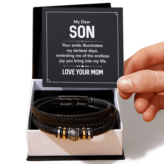 To My dear Son - "Your Smile illuminates my darkest days" Bracelet - GLiMOT