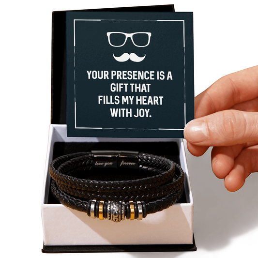 "Your Presence is A Gift" - Men's "Love You Forever" Bracelet - GLiMOT