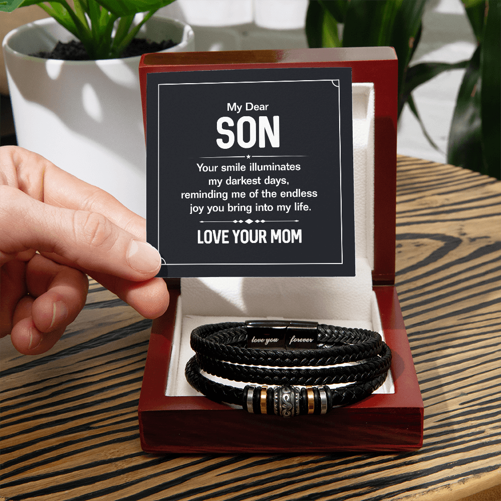 To My dear Son - "Your Smile illuminates my darkest days" Bracelet - GLiMOT