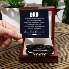 Dad, Your Love Wraps Around Me - Men's "Love You Forever" Bracelet