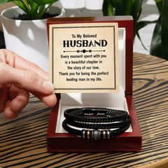 Men's "Love You Forever" Bracelet - To my Beloved Husband, Every moment spent with you is a beautiful chapter in the story of our love.