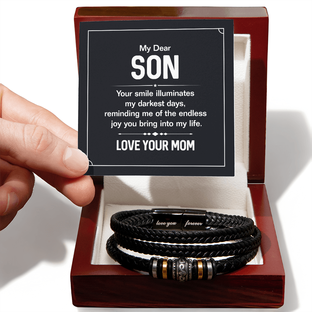 To My dear Son - "Your Smile illuminates my darkest days" Bracelet - GLiMOT