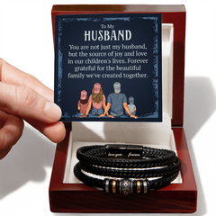 "To My Husband, the source of joy and love - Men's "Love You Forever" Bracelet