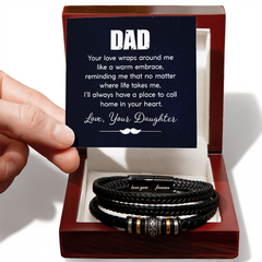 Dad, Your Love Wraps Around Me - Men's "Love You Forever" Bracelet